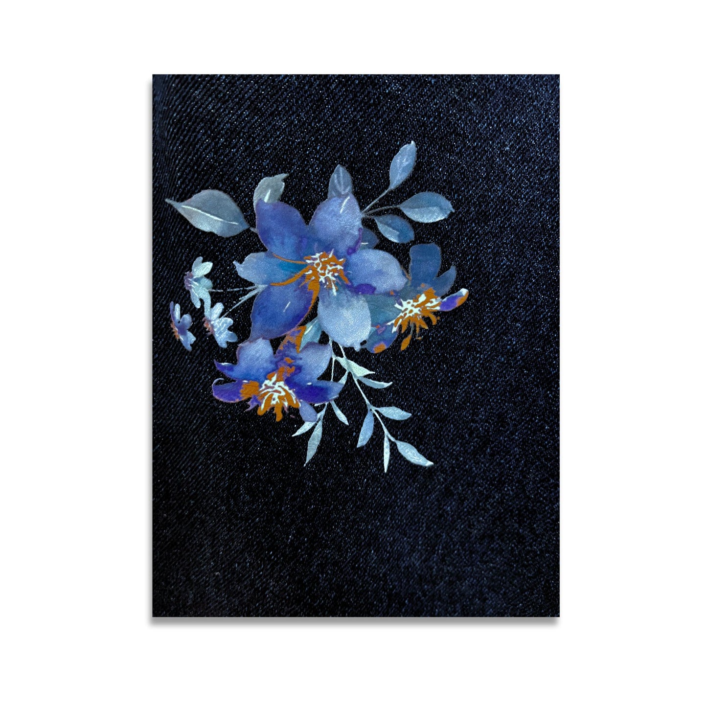 Trendy Blue Flower Jeans