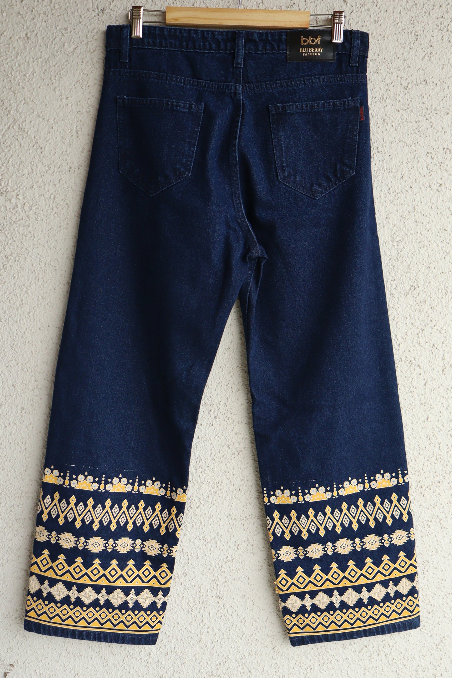 Trendy Mandala Wide Leg Jeans