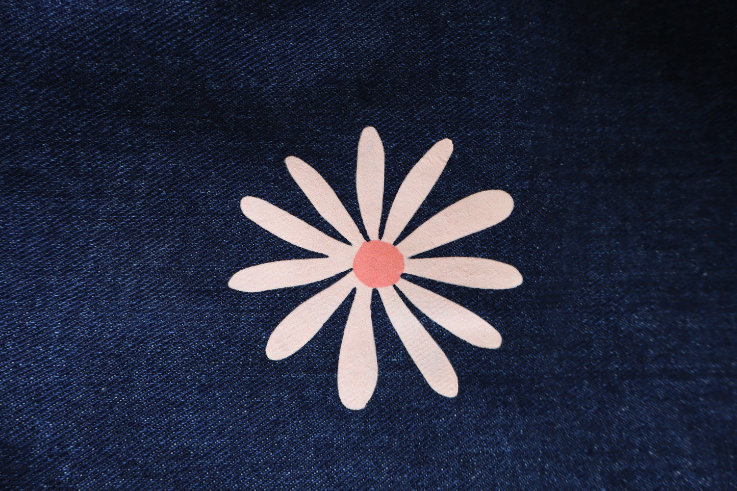 Floral Charm Dark Wash Denim Jacket