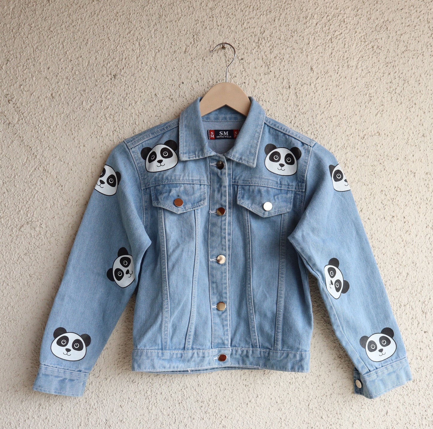 Trendy Panda Pop Denim Jacket