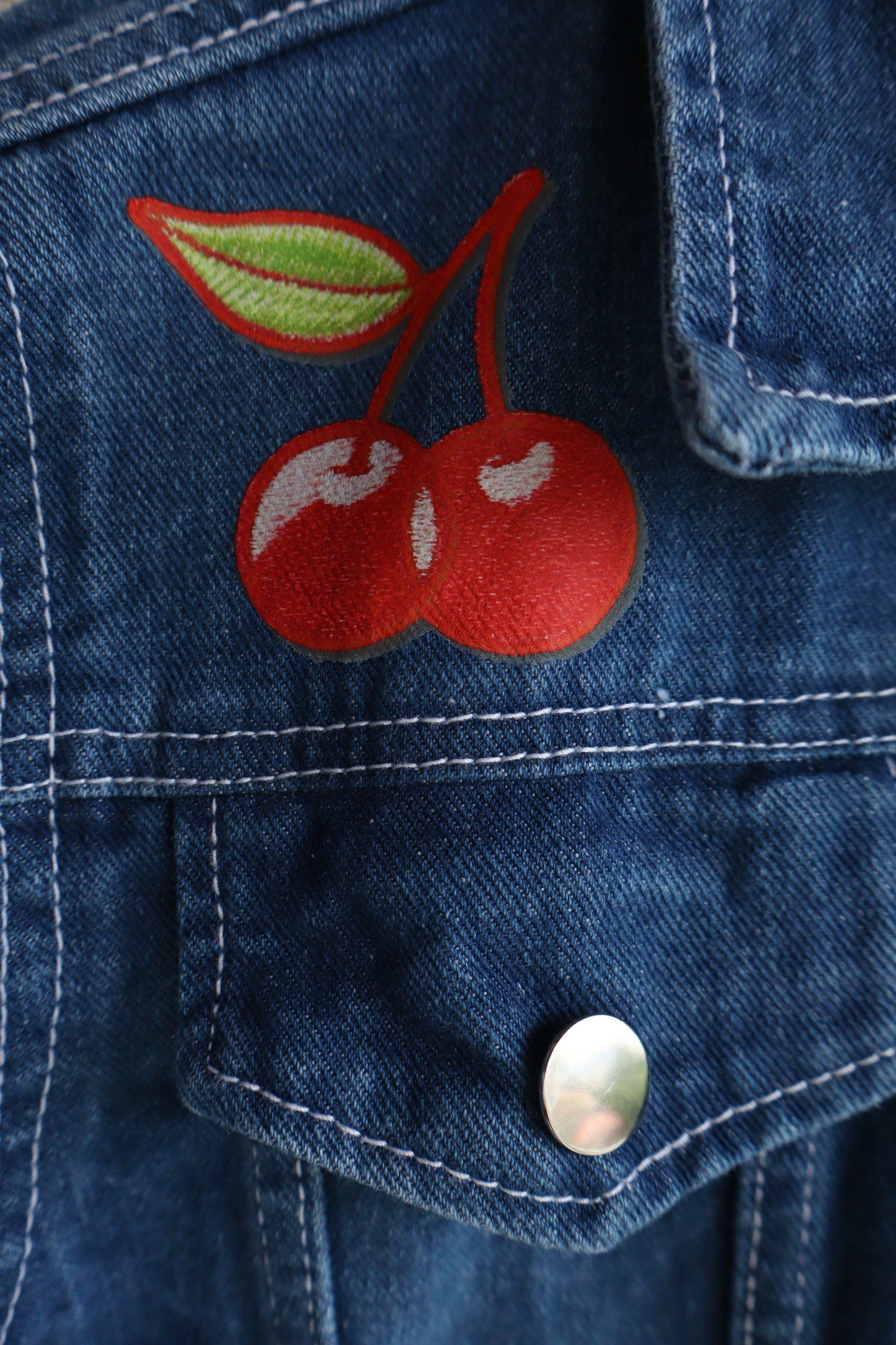 Trendy Cherry Bomb Denim Jacket