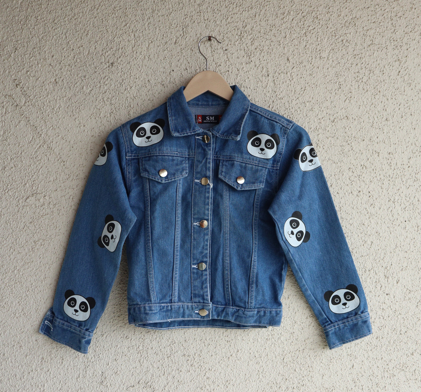 Trendy Panda Pop Denim Jacket