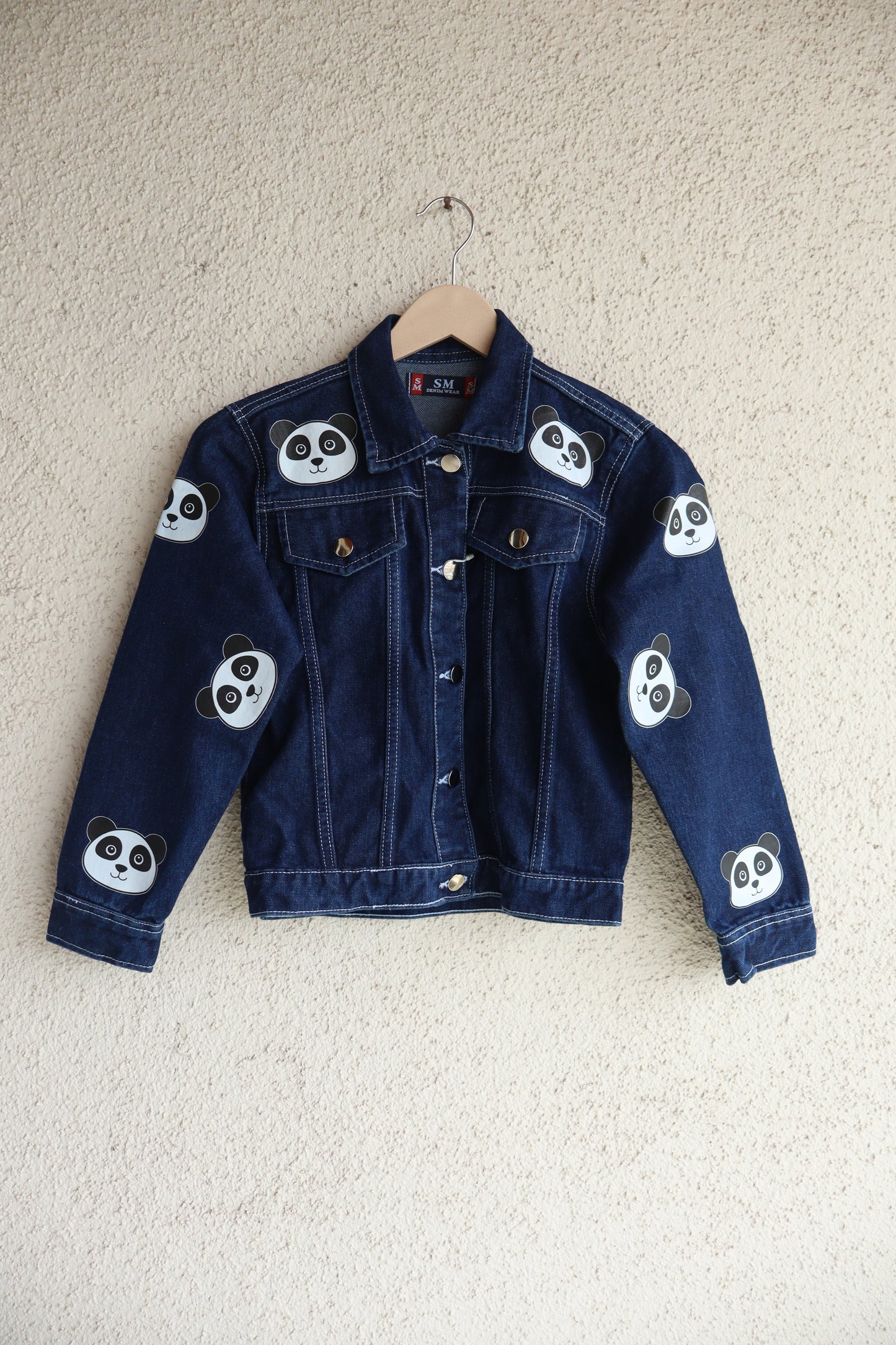 Trendy Panda Pop Denim Jacket