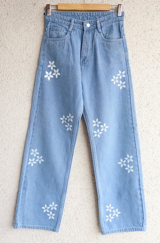 Trendy Minimally Printed Wide leg Jeans