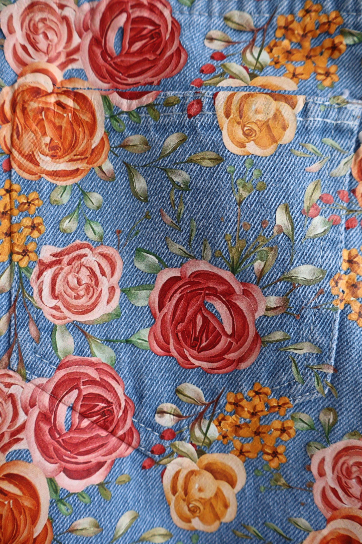 Red Rose Premium Wide Leg Jeans