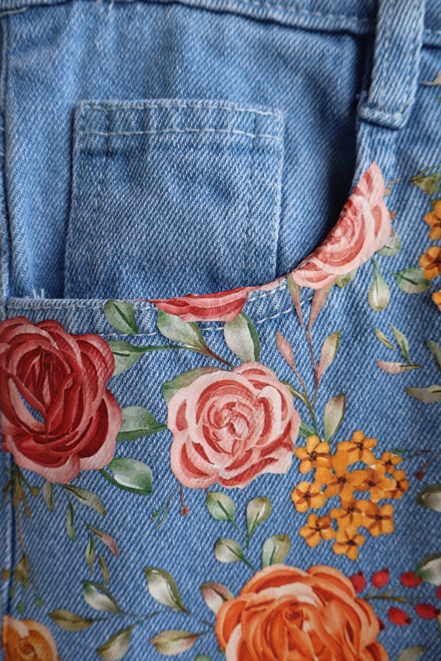 Red Rose Premium Wide Leg Jeans