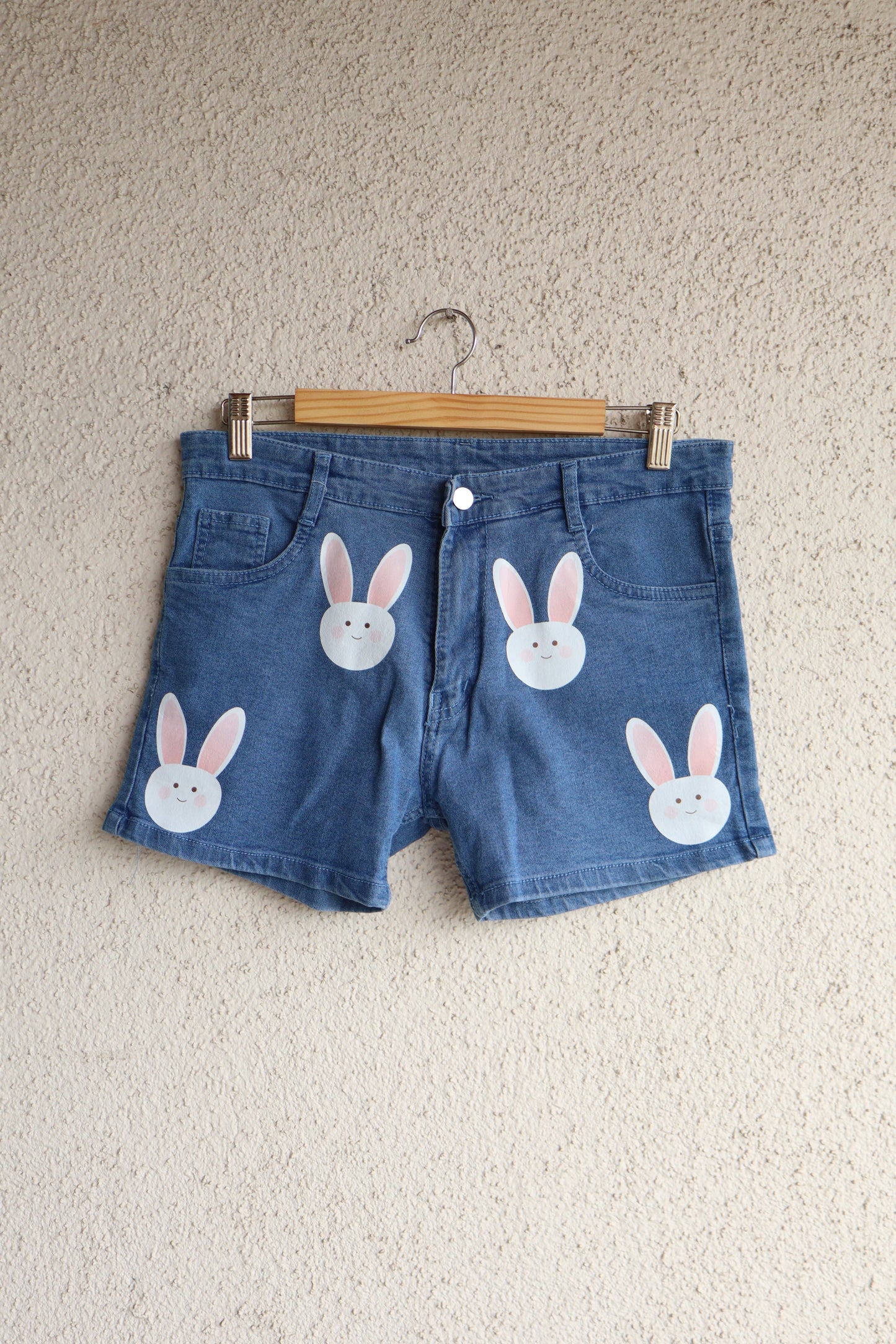 Trendy White Bunny Shorts