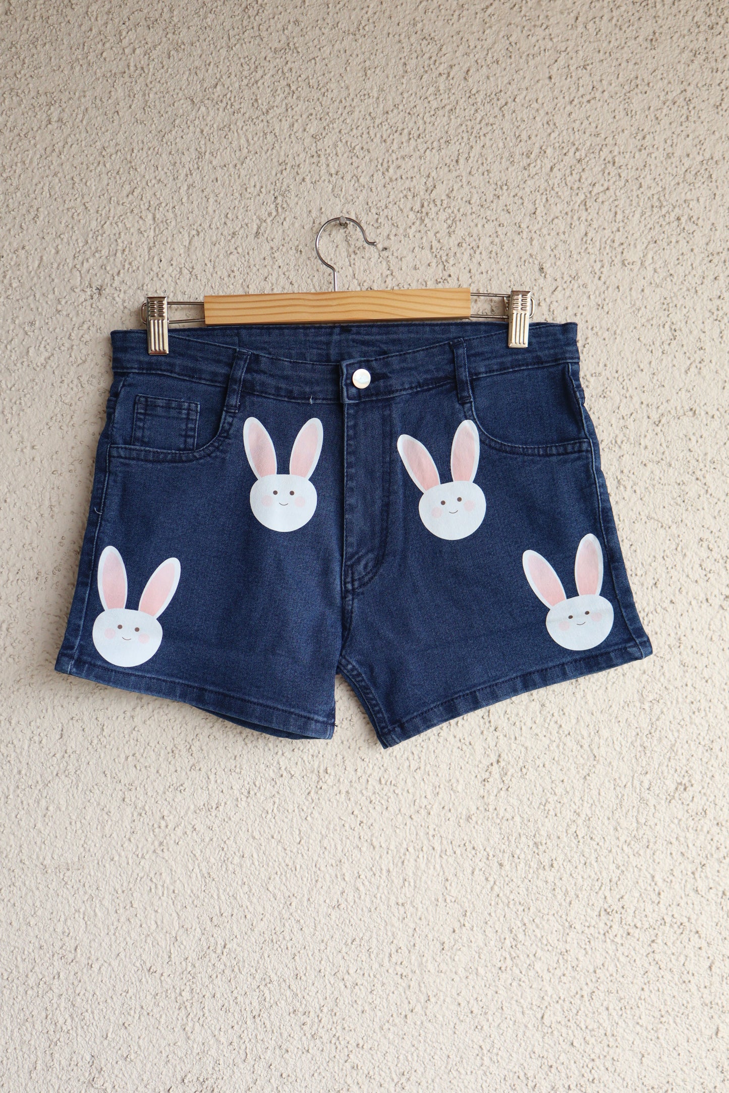 Trendy White Bunny Shorts