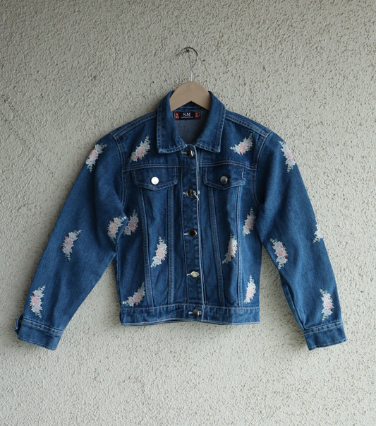 Floral Rose Denim Jacket
