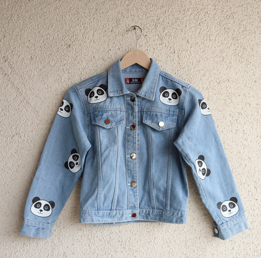 Trendy Panda Pop Denim Jacket