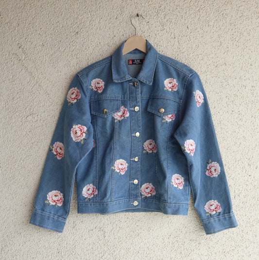 Rose Babe Floral Denim Jacket