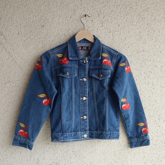 Trendy Cherry Bomb Denim Jacket