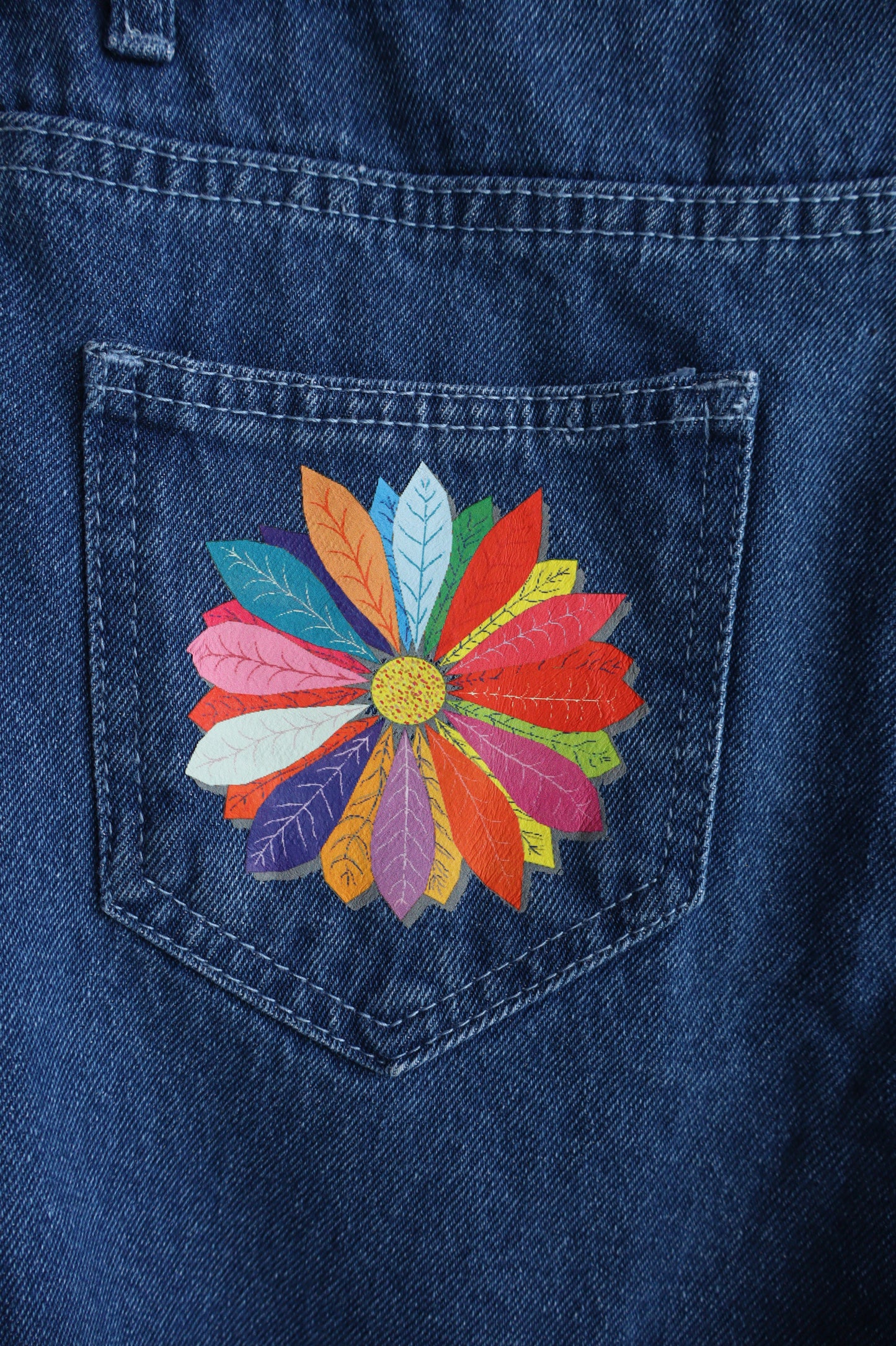 Colorburst Flower Power Denim Jeans